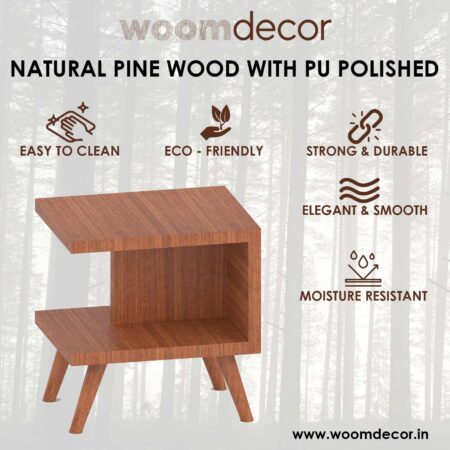 Modern Natural Wood Bedside Table: Sleek Elegance for Your Bedroom - Image 5