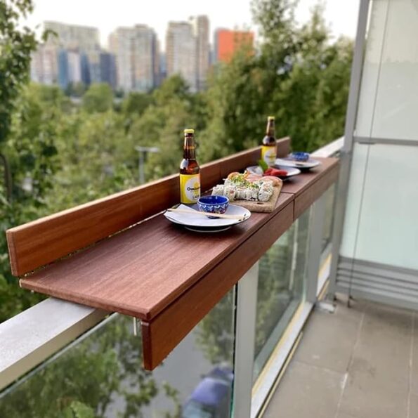 Balcony Railing Stand Wooden 01