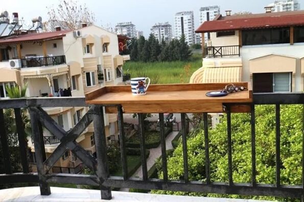 Balcony Railing Stand Wooden