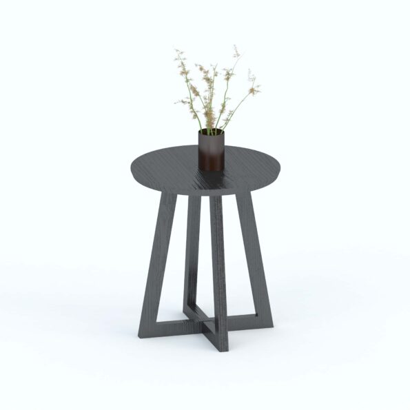 Modern Round Wood Side Table 03