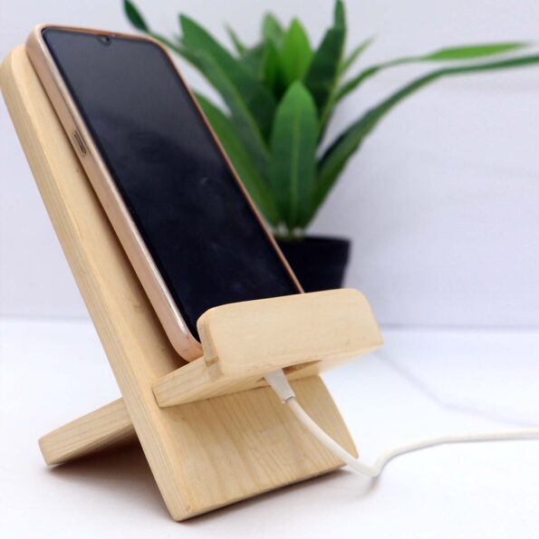 Wooden Mobile Stand Elegance For Your Device