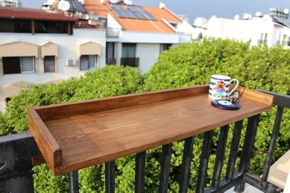 Balcony Railing Stand Wooden 03 1