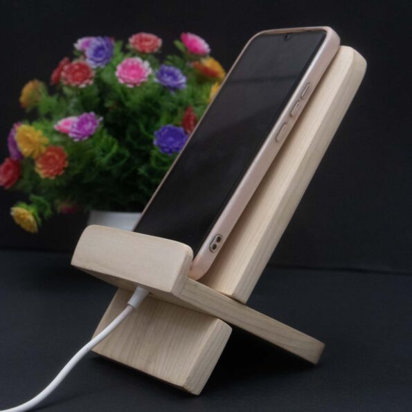 Wooden Mobile Stand Elegance For Your Device 01 1