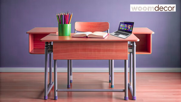 Adjustable Height Wooden Study Tables