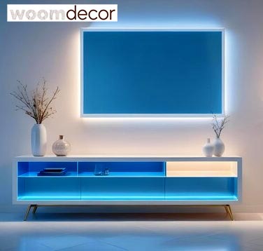 Floating LED TV Stand by VASAGLE