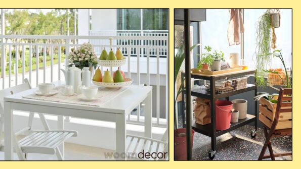 Multifunctional Railing Tables Storage and Surface