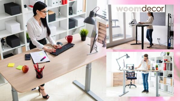 Tangkula Adjustable Height Desk