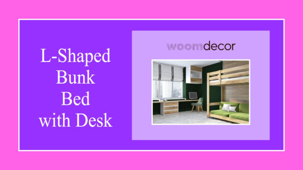 L Shaped Bunk Bed with Desk