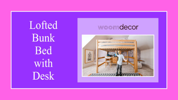 Lofted Bunk Bed with Desk