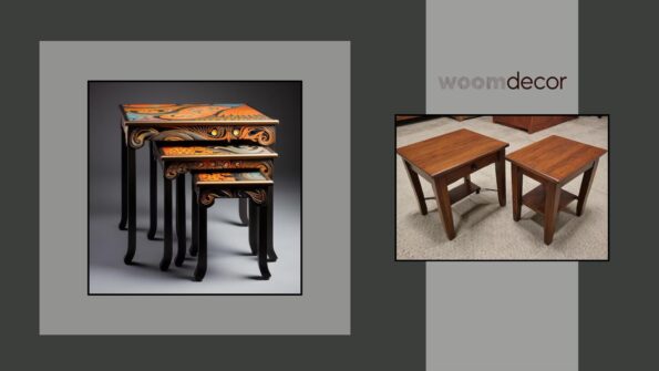 Traditional Dark Finish Nesting Tables