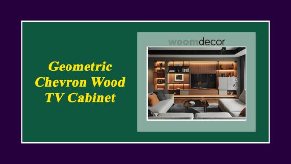 Geometric Chevron Wood TV Cabinet