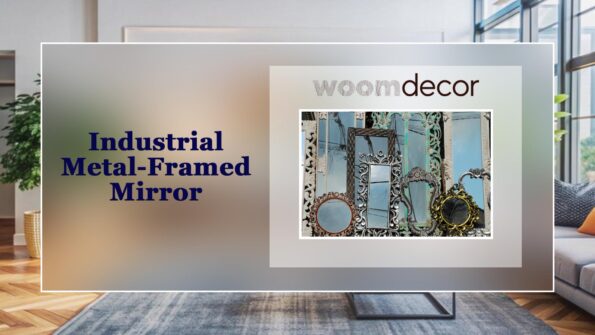 Industrial Metal Framed Mirror