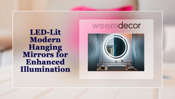 LED Lit Modern Hanging Mirrors for Enhanced