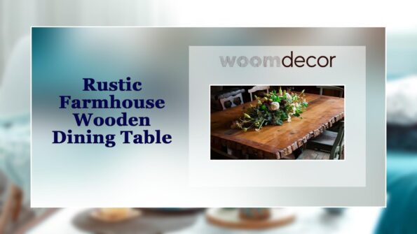 Rustic Farmhouse Wooden Dining Table