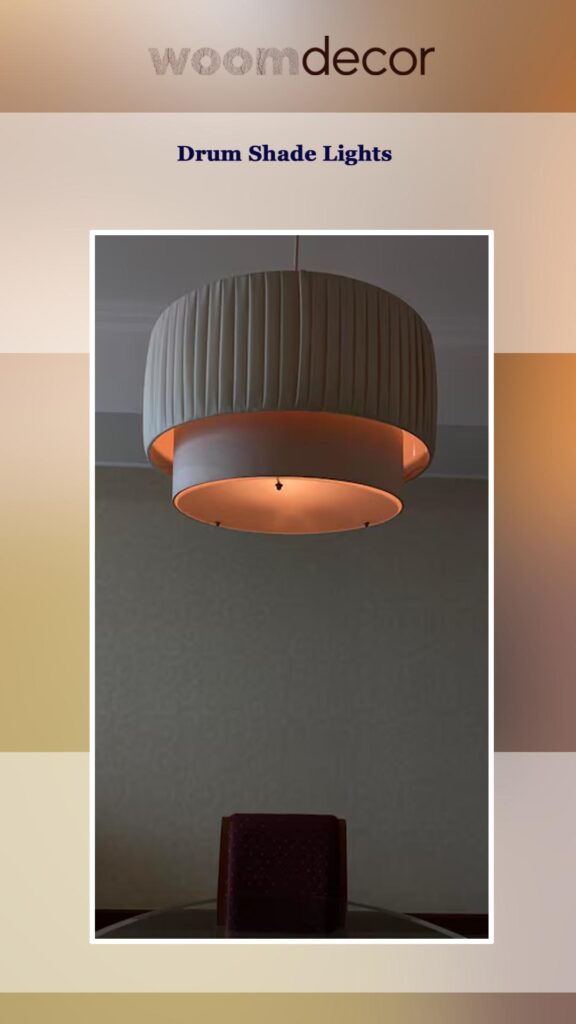 Stylish Hanging Lights For Dining Areas 5 Drum Shade Lights