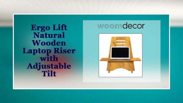 Ergo Lift Natural Wooden Laptop Riser with Adjustable