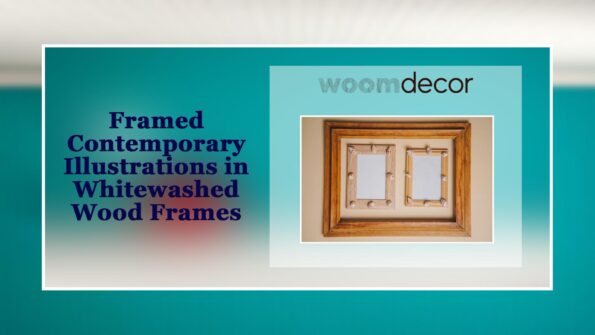 Buy Top 10 Wood Framed Artworks For Home 11 Framed Contemporary Illustrations in Whitewashed