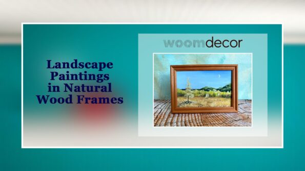 Buy Top 10 Wood Framed Artworks For Home 6 Landscape Paintings in Natural Wood Frames
