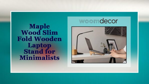 Maple Wood Slim Fold Wooden Laptop Stand for