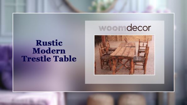 Modern Wooden Trestle Table For Contemporary Home 5 Rustic Modern Trestle Table