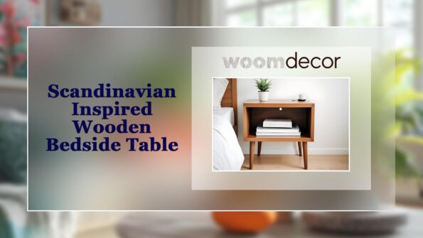 Scandinavian Inspired Wooden Bedside Table