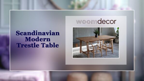 Modern Wooden Trestle Table For Contemporary Home 7 Scandinavian Modern Trestle Table