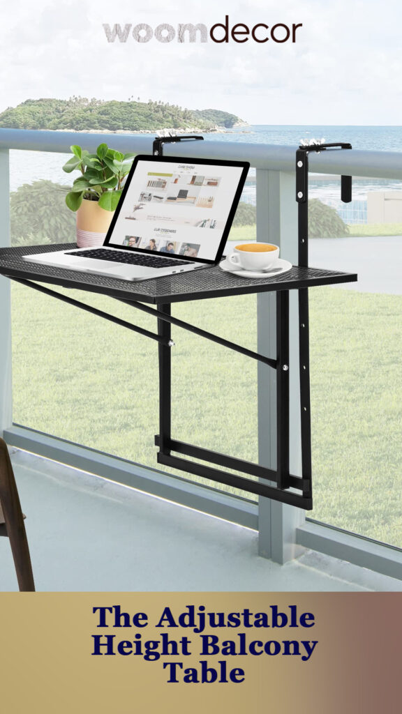 The Best 05 Convertible Balcony Railing Tables For Flexible Living 7 The Adjustable Height Balcony Table