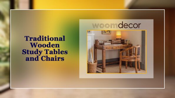 Traditional Wooden Study Tables and Chairs