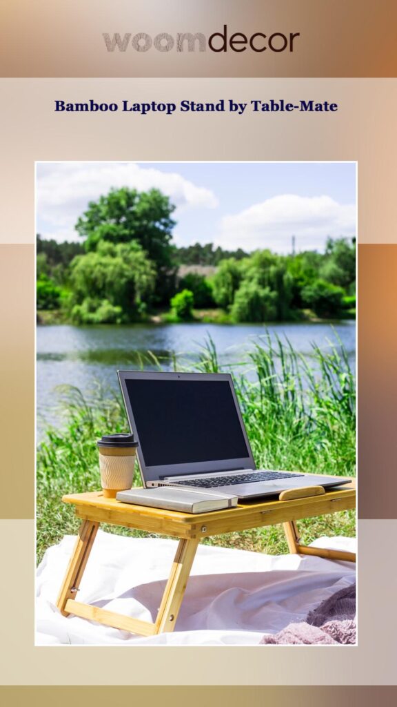 Lightweight Wooden Laptop Stand For Travel 7 Bamboo Laptop Stand by Table Mate