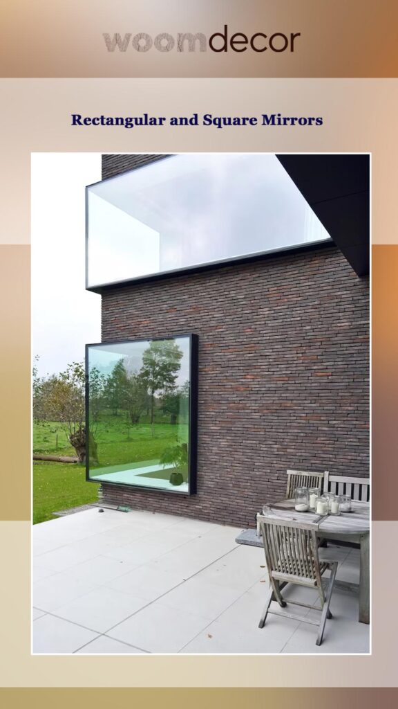Waterproof Wall Mirror For Patios And Balconies 5 Rectangular and Square Mirrors