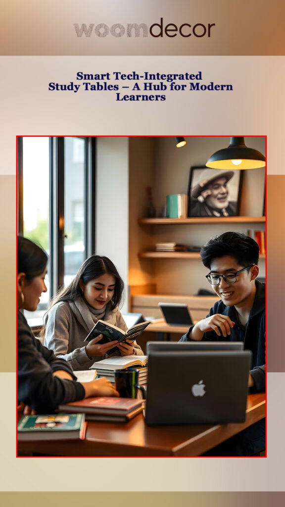 Top Trending Study Table Designs Of 2025 2 Smart Tech Integrated Study Tables – A Hub for Modern