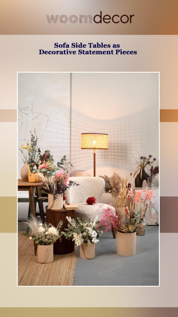 Sofa Side Tables as Decorative Statement Pieces