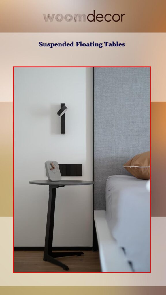 Floating Bedside Table For Compact Bedroom 5 Suspended Floating Tables