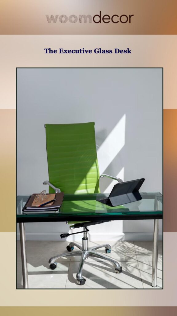 The 06 Best Study Tables For A Luxurious Home Office 9 The Executive Glass Desk