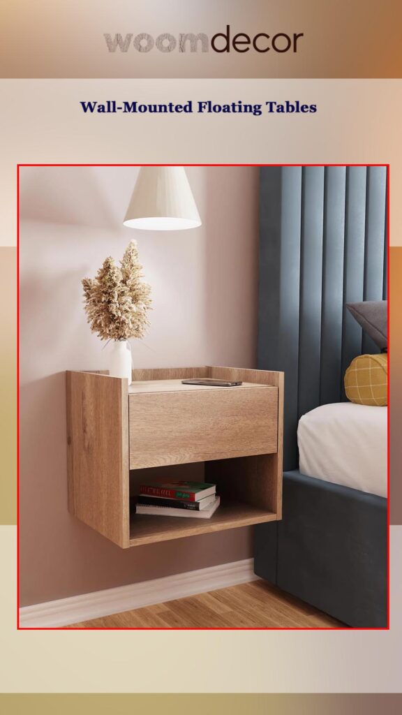 Floating Bedside Table For Compact Bedroom 4 Wall Mounted Floating Tables