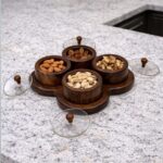 Wooden Dry Fruit Box - 4 Set Compartment Storage Tray with Lid 6 dry-frut-cantenar-7