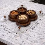 Wooden Dry Fruit Box - 4 Set Compartment Storage Tray with Lid 5 dry-frut-cantenar-7
