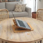 Elevate Your Workspace with the Ergonomic Sagwan Wood Foldable Laptop Stand 5 WOOMDECOR LEPTOP STAND 6