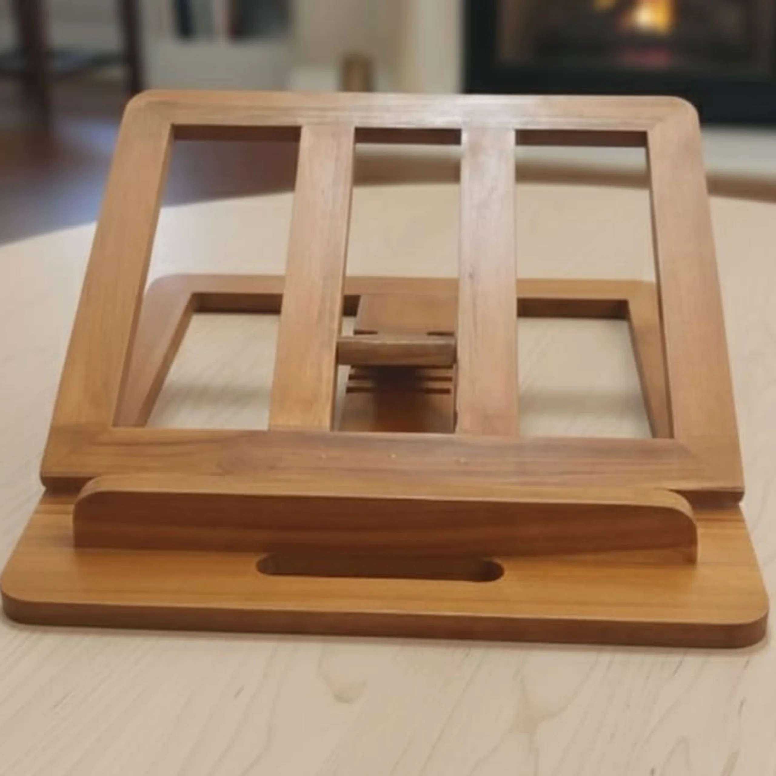 Elevate Your Workspace with the Ergonomic Sagwan Wood Foldable Laptop Stand