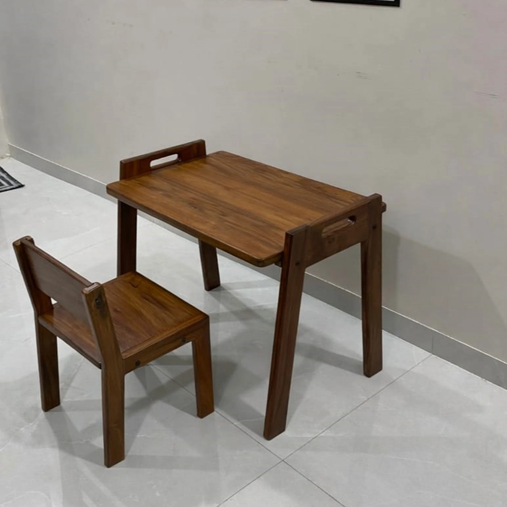 Teak Wood Study Table with Chair - For Ages 3-8 Years - Ergonomic Design - Image 5