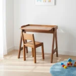 Teak Wood Study Table with Chair - For Ages 9-12 Years - Premium Sagwan 10 WOOMDECOR STUDY TEBAL 8 T0 13 YEAR CHILD 4