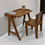 Teak Wood Study Table with Chair - For Ages 9-12 Years - Premium Sagwan 9 WOOMDECOR STUDY TEBAL 8 T0 13 YEAR CHILD 4