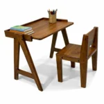Teak Wood Study Table with Chair - For Ages 9-12 Years - Premium Sagwan 8 WOOMDECOR STUDY TEBAL 8 T0 13 YEAR CHILD 4
