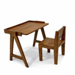 Teak Wood Study Table with Chair - For Ages 9-12 Years - Premium Sagwan 6 WOOMDECOR STUDY TEBAL 8 T0 13 YEAR CHILD 4