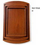 Teak Wood Veneer Serving Tray 5 WOOMDECOR VINIAR WOODAN TRAY 5