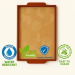 Teak Wood Trays For Serving Premium Acrylic Sides 7 WOOMDECOR acrylic SAGWAN-tray-2