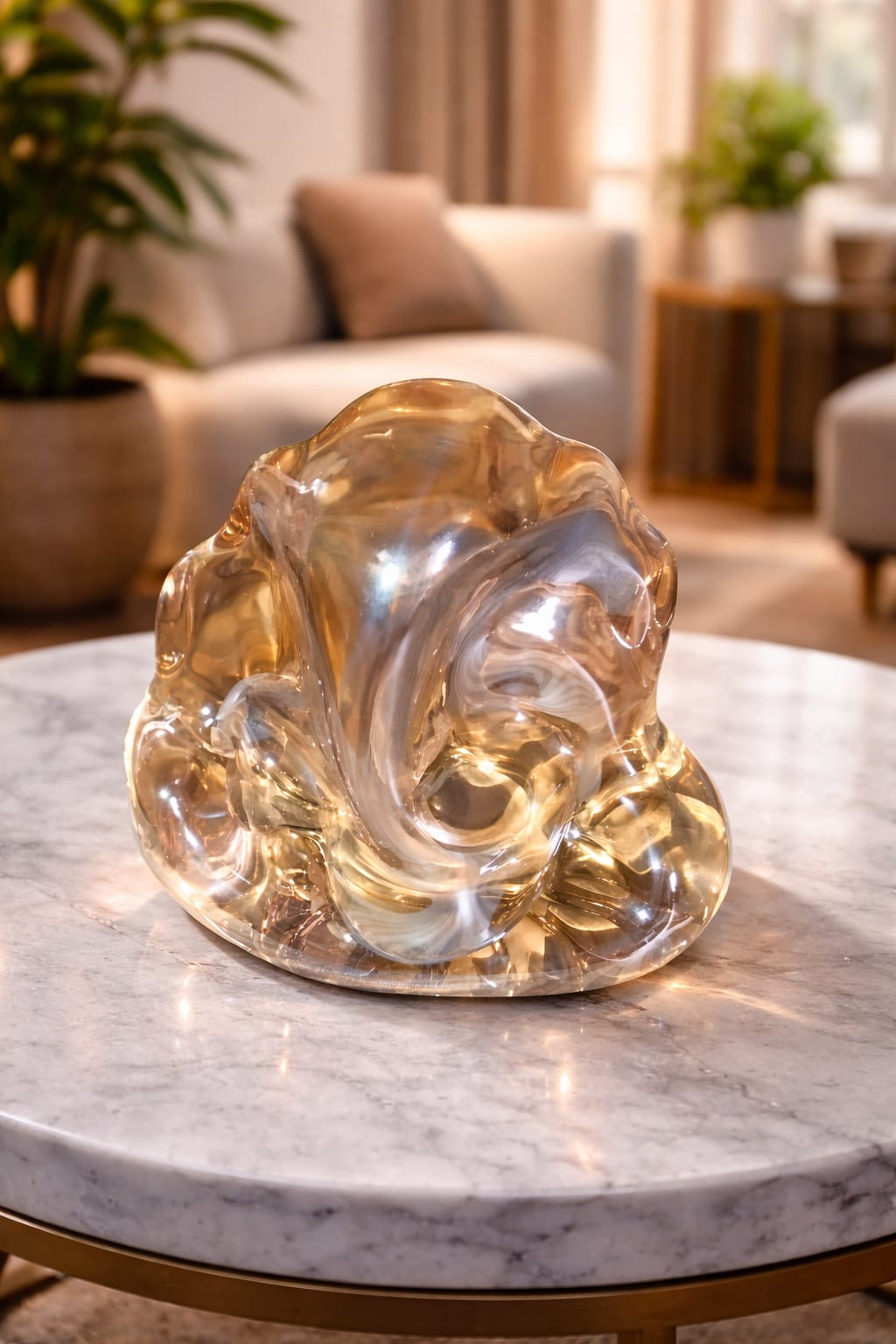 Crystal Glass Ganesha Idol for Home - Premium Decorative Ganesh Statue