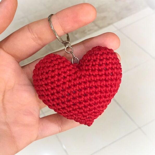 20+ Cute Free Crochet Keychain Patterns You Can Make Today 3 beginner free crochet keychain pattern heart